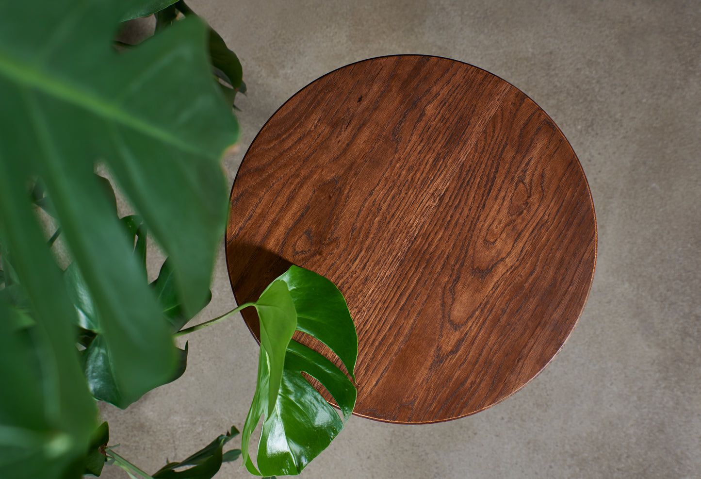 Metalo ir ąžuolo šoninis staliukas „Spin“