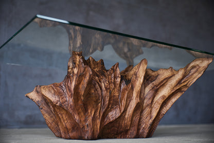 Ąžuolinis kavos staliukas