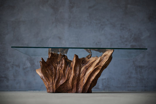 Ąžuolinis kavos staliukas