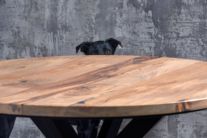 Apvalus ąžuolinis valgomojo stalas "Round Harmony"