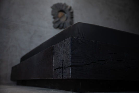 Wabi-Sabi ąžuolinė lova „Kuro“