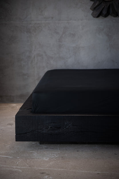 Wabi-Sabi ąžuolinė lova „Kuro“
