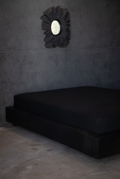 Wabi-Sabi ąžuolinė lova „Kuro“