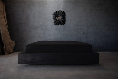 Wabi-Sabi ąžuolinė lova „Kuro“