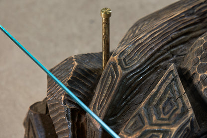 Ąžuolinis kavos staliukas „Afrikos ritmai“