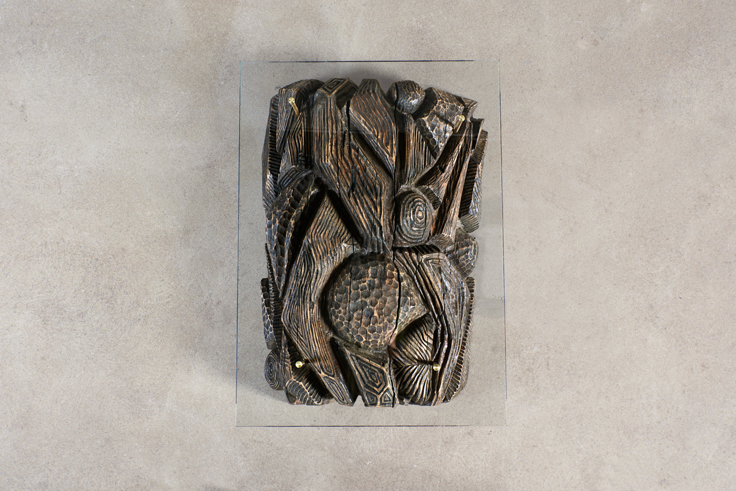 Ąžuolinis kavos staliukas „Afrikos ritmai“