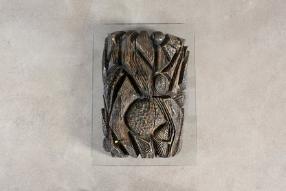 Ąžuolinis kavos staliukas „Afrikos ritmai“